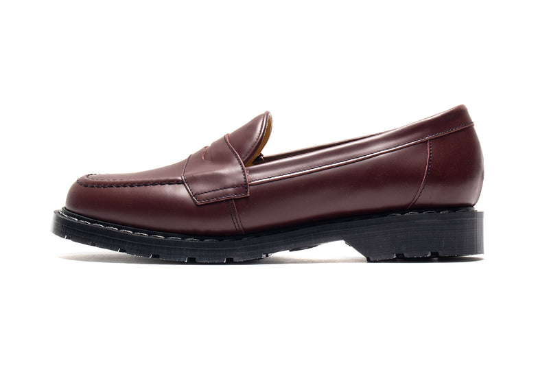 Solovair | Hi-Shine Penny Loafer Style # S0-970-OX-G Color : Oxblood