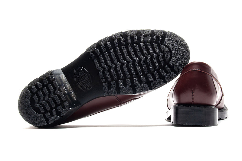 Solovair | Hi-Shine Penny Loafer Style # S0-970-OX-G Color : Oxblood