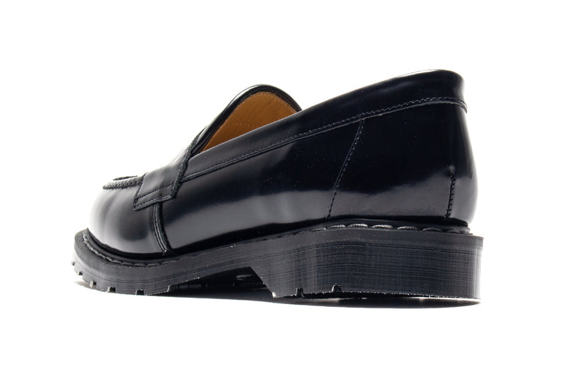 Solovair | Hi-Shine Penny Loafer Style # S0-970-BK-G Color : Black