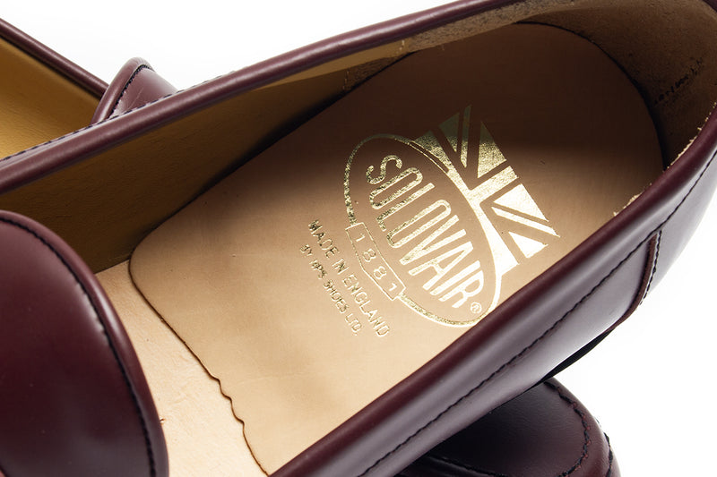 Solovair | Hi-Shine Penny Loafer Style # S0-970-OX-G Color : Oxblood