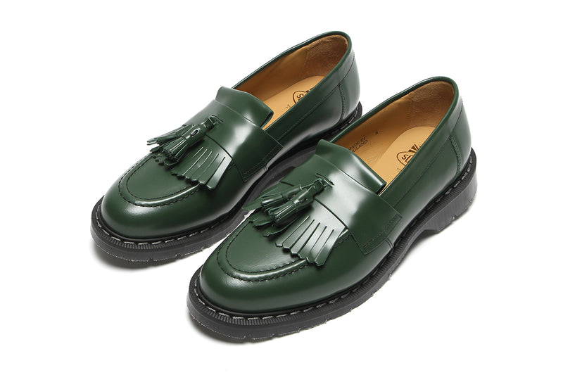 Solovair | Hi-Shine Tassel Loafer Green