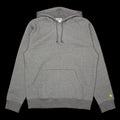 Carhartt WIP | Hooded Chase Sweatshirt Style # I033661-00C Color : Dark Grey Heather / Gold