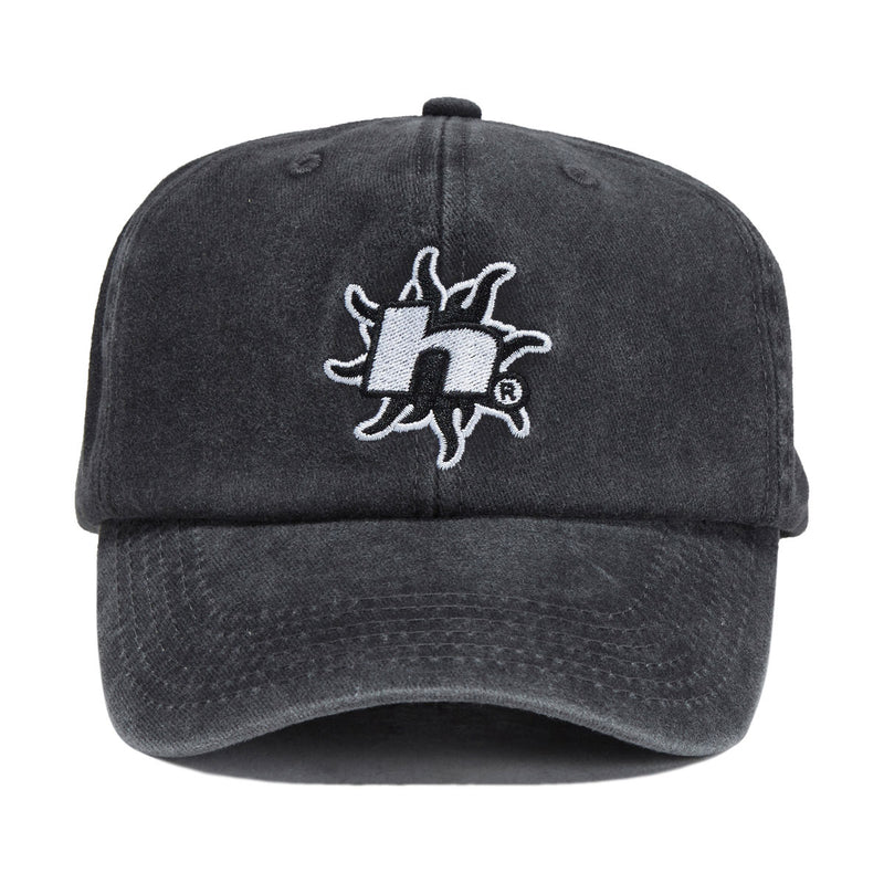 HUF Sol Denim 6 Panel CV Washed Hat - Washed Black