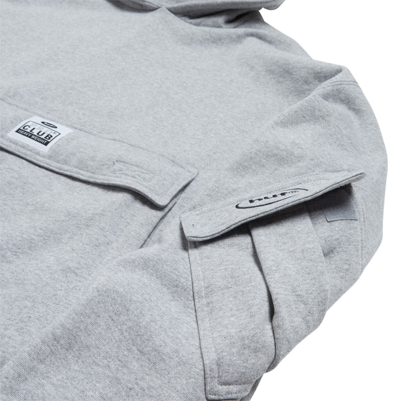 HUF x Pro Club Multi Pocket Hoodie - Heather Grey