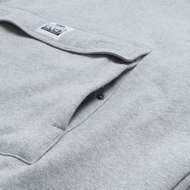 HUF x Pro Club Multi Pocket Hoodie - Heather Grey