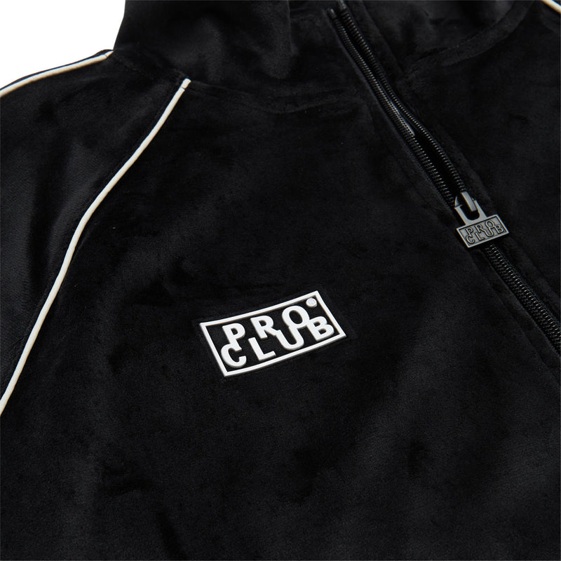 HUF x Pro Club Velour Track Jacket - Black