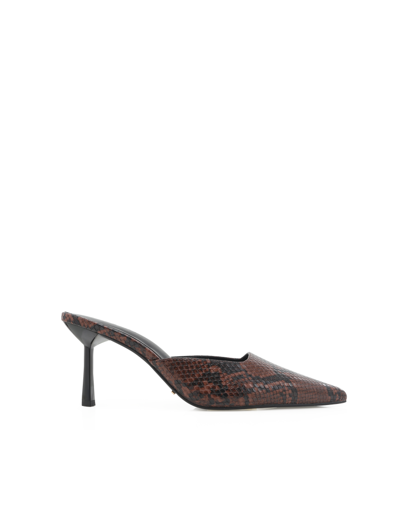 ILIANA - CHOCOLATE SNAKE-PUMPS-Billini-Billini