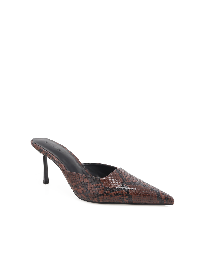 ILIANA - CHOCOLATE SNAKE-PUMPS-Billini-Billini