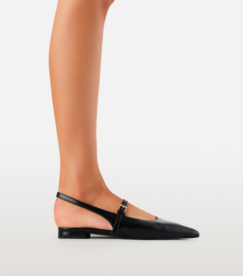 ISABELLA - BLACK SHINE-Flats-Billini-Billini