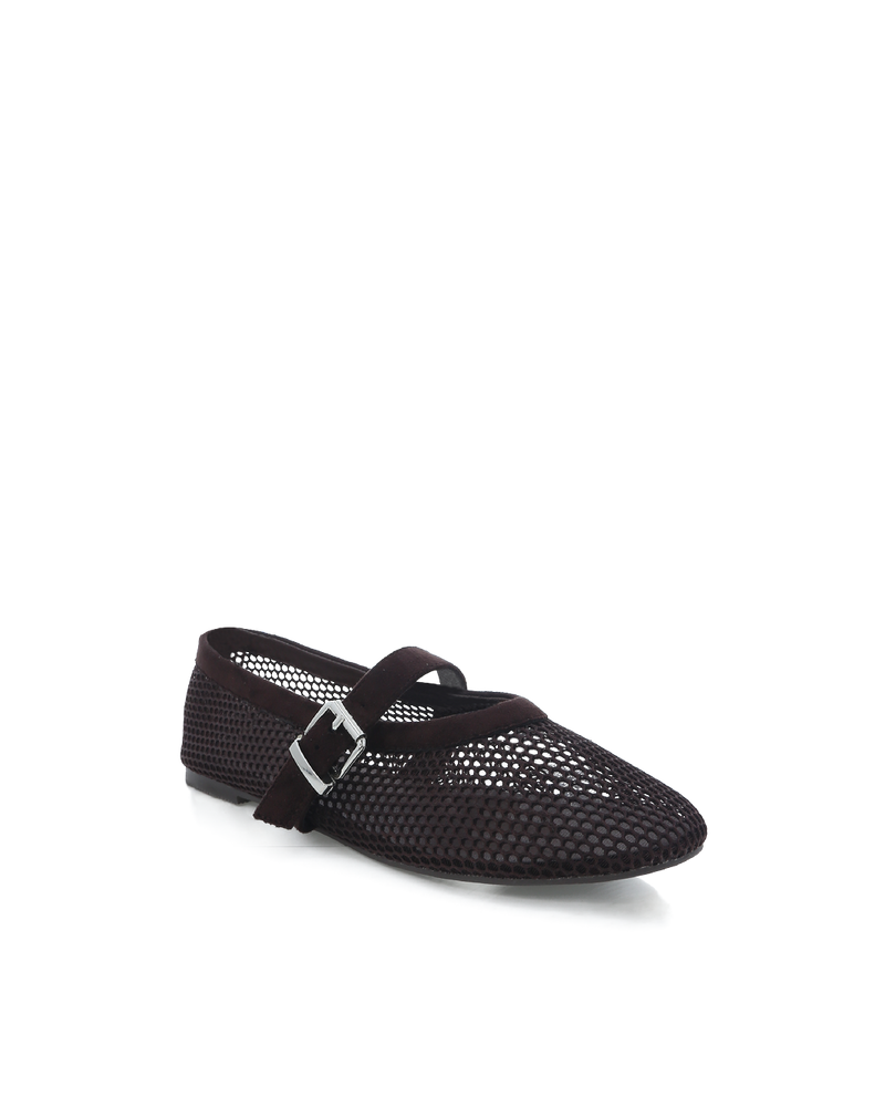 JAYLAH - DARK CACAO SUEDE-Flats-Billini-Billini