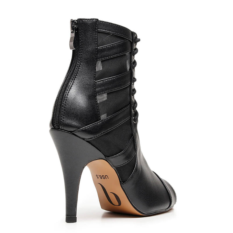 Jett - Black Vegan Leather - Street Sole