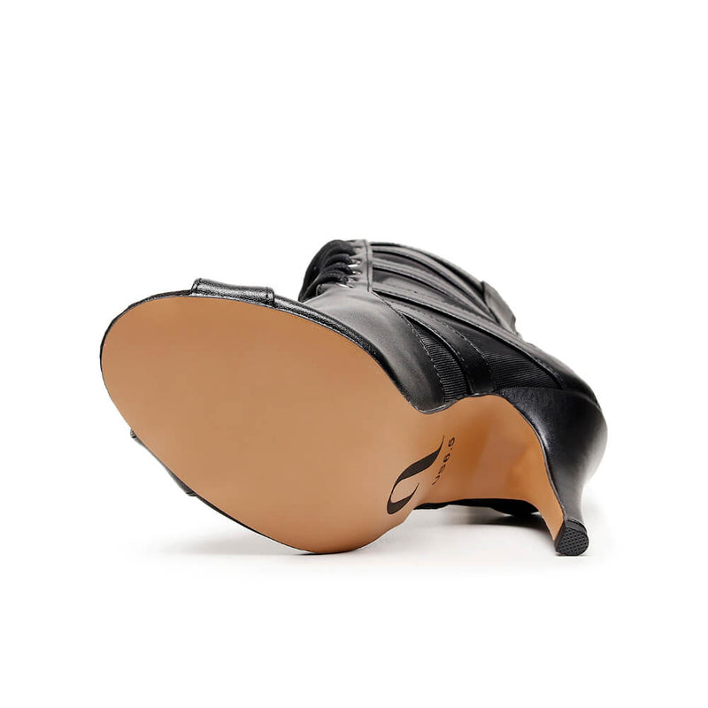 Jett - Black Vegan Leather - Street Sole