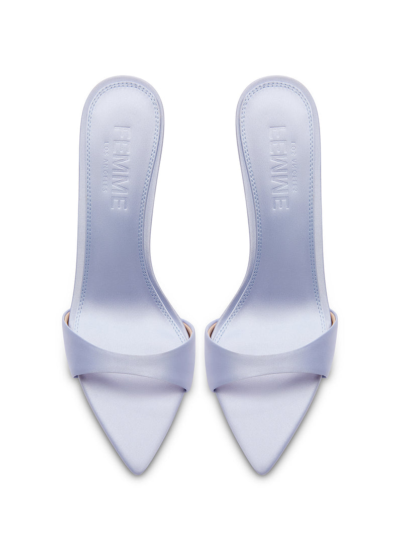 Kaia 100 Slipper - Lavender Grey Satin
