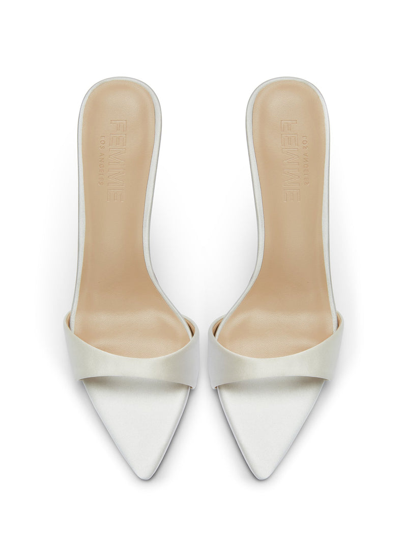 Kaia 100 Slipper - White - FEMME LA
