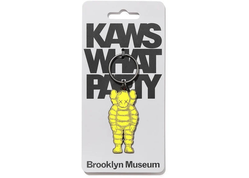 KAWS Brooklyn Museum WHAT PARTY Keychain Yellow