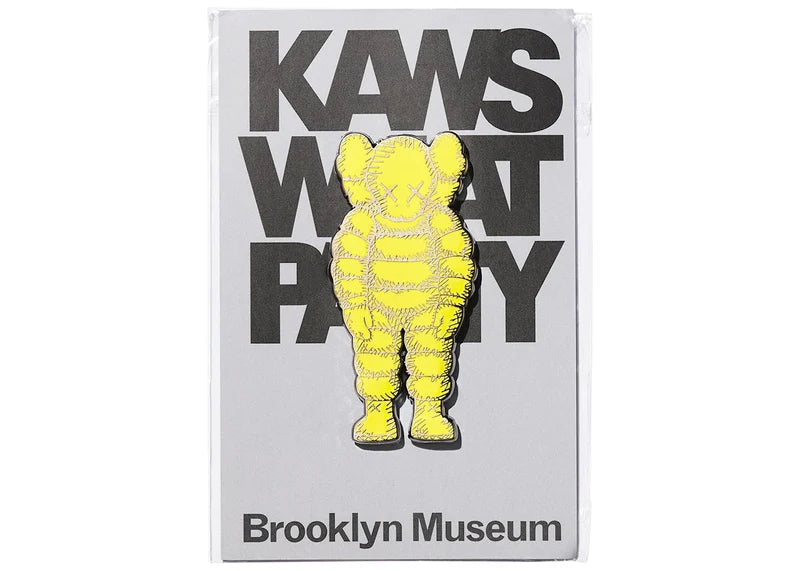 KAWS Brooklyn Museum WHAT PARTY Pin Yellow