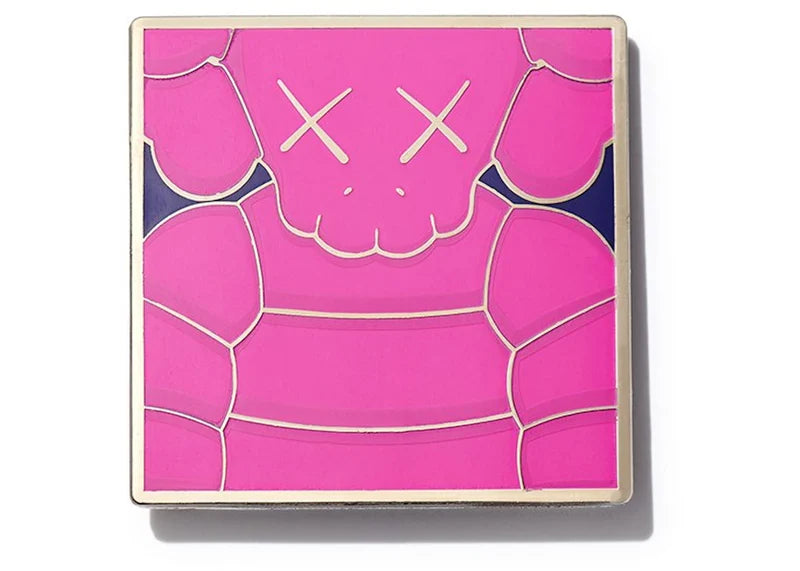 KAWS Brooklyn Museum WHAT PARTY Square Pin Pink