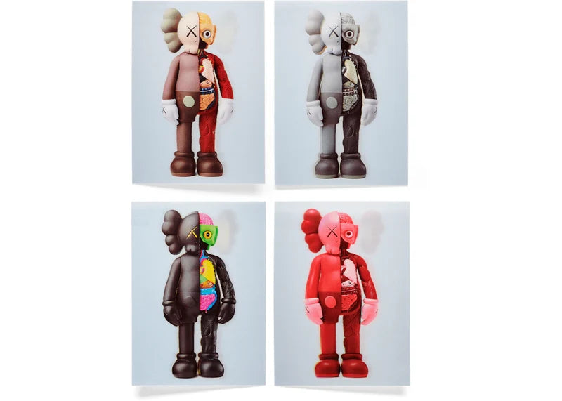 KAWS Companion Flayed Lenticular Postcard (Set of 4) Multi