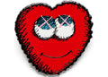 KAWS Heart Pin Red