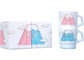 KAWS Holiday Japan Mount Fuji Fire King Mug (Set of 2) Multicolor