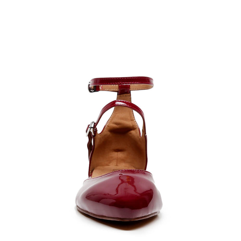 Keeley - Burgundy Vegan Patent - Street Sole