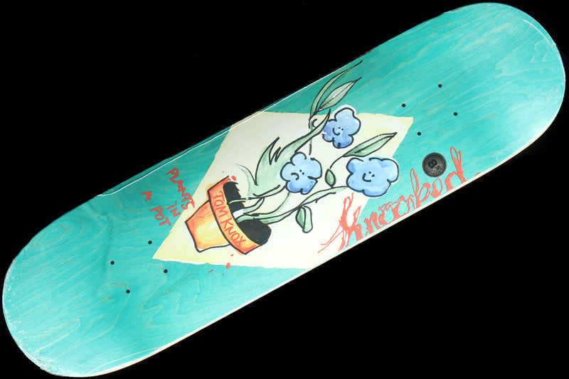Krooked Knox - Blue Flowers Teal Deck 8.5"