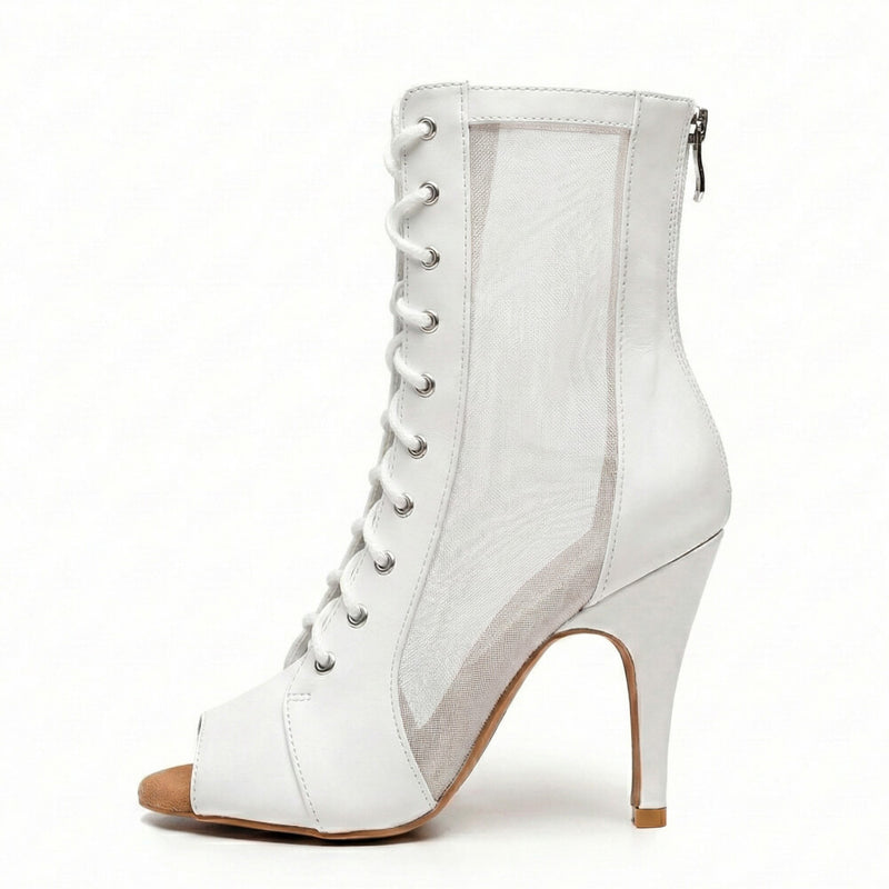Koda - White Vegan Leather - Suede Sole