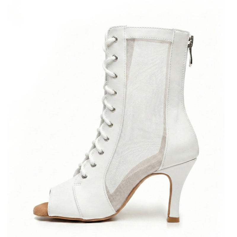 Koda - White Vegan Leather - Suede Sole