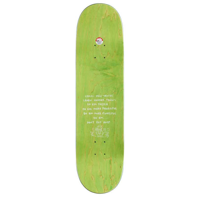 Krooked Cromer Neon Sticker Skateboard Deck - Green - 8.25"