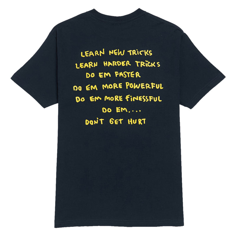 Krooked New Tricks T-Shirt - True Navy/Yellow/Black/White