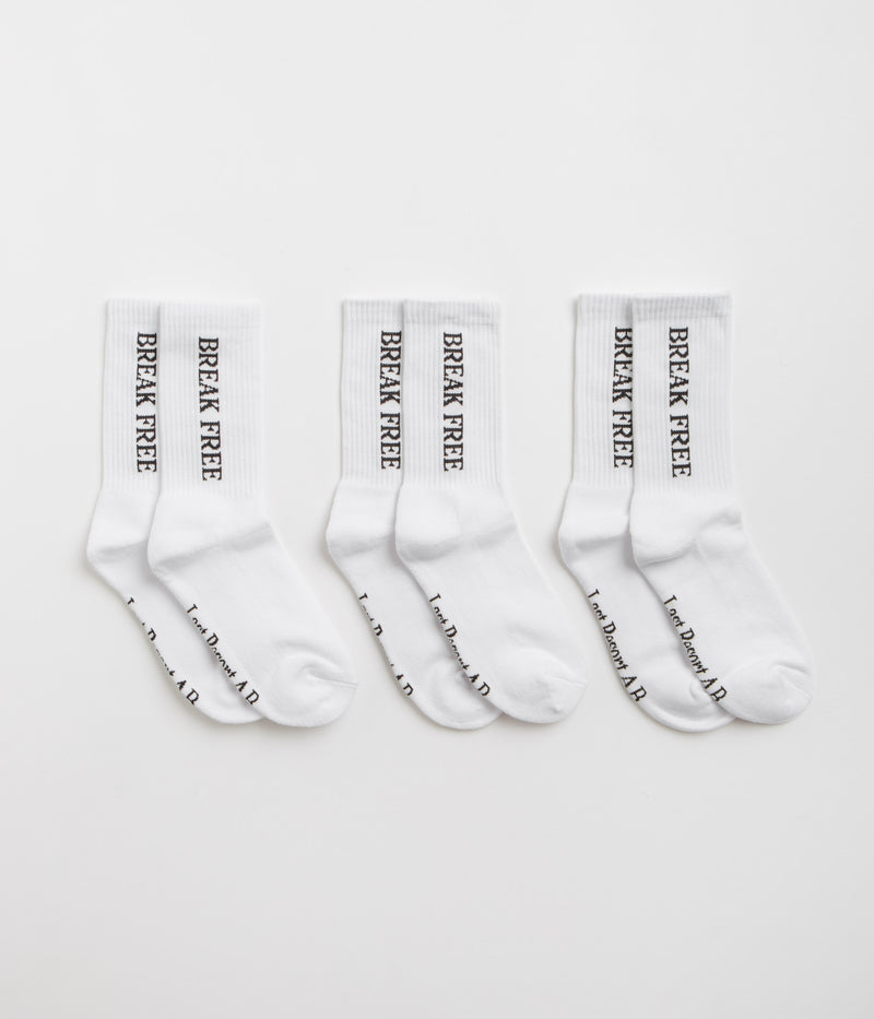 Last Resort AB Break Free Socks (3 Pack) in White and Black