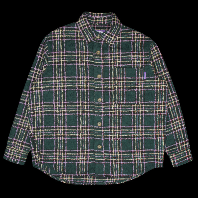 Fucking Awesome | Less Heavyweight Oversized Flannel Color : Green