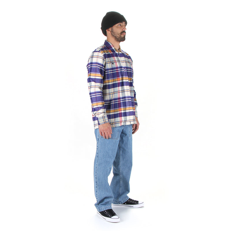 Noah | Lightweight Zip Flannel Natural / Multi