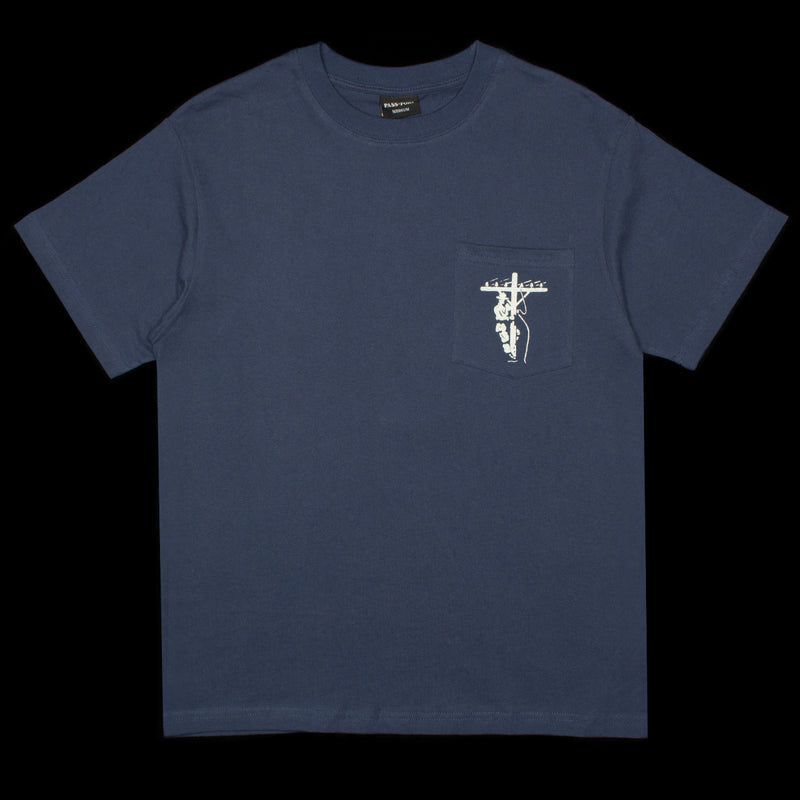 Passport | Line Worx Pocket T-Shirt Color : Harbour Blue