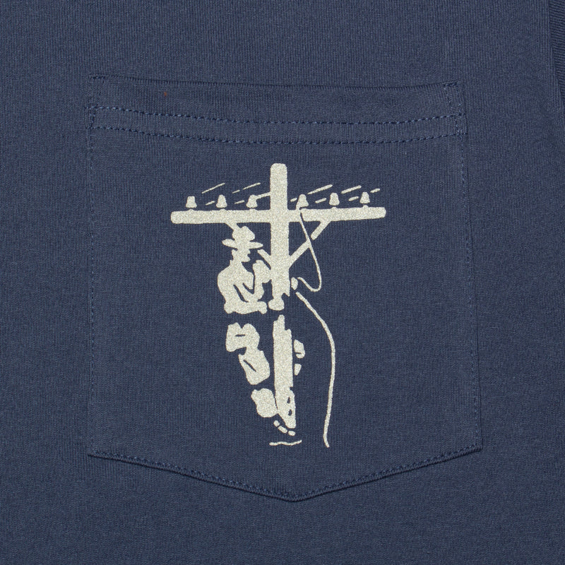 Passport | Line Worx Pocket T-Shirt Color : Harbour Blue