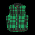 Filson | Lined Mackinaw Wool Work Vest Acid Green / Black Heritage Plaid