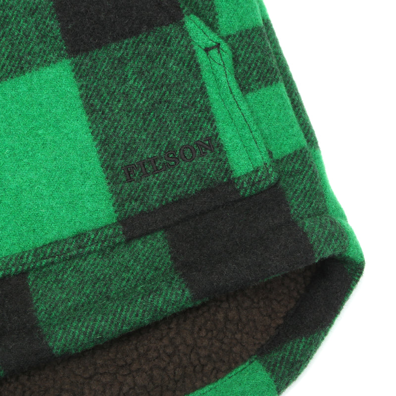 Filson | Lined Mackinaw Wool Work Vest Acid Green / Black Heritage Plaid