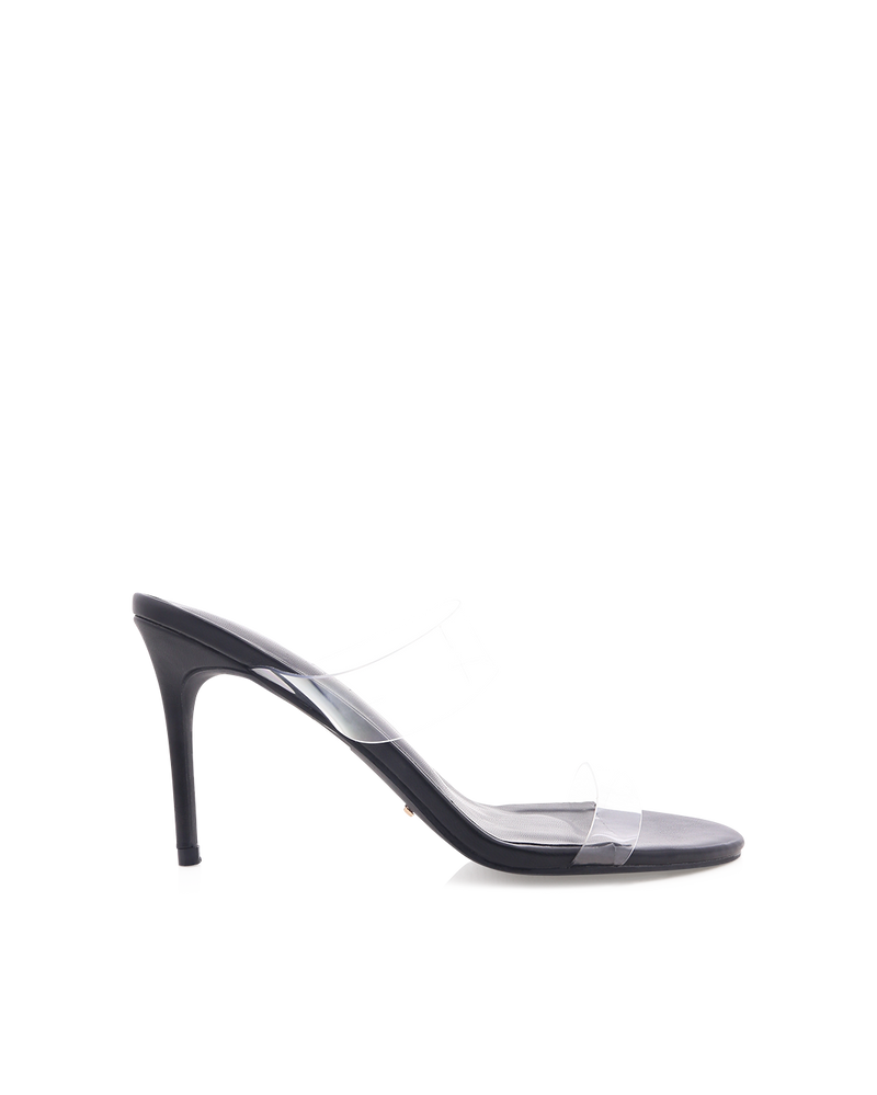 LINETTE - CLEAR-BLACK-Heels-Billini-Billini
