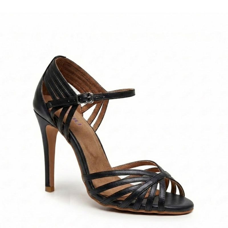Livv - Black Vegan Leather - Suede Sole