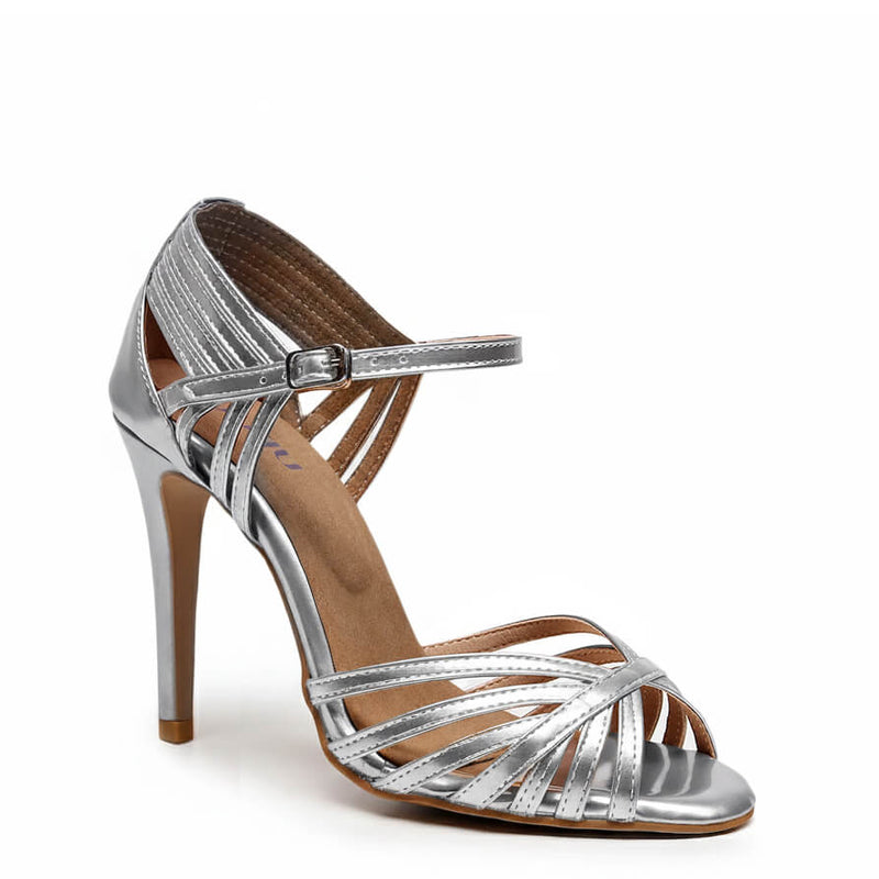 Livv - Matte Silver Vegan Leather - Street Sole