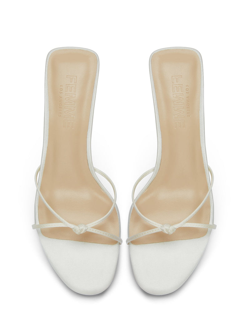 Maeve Slipper - White - FEMME LA
