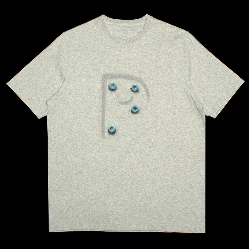 Pop Trading Company | Mees Letters Logo T-Shirt heather grey