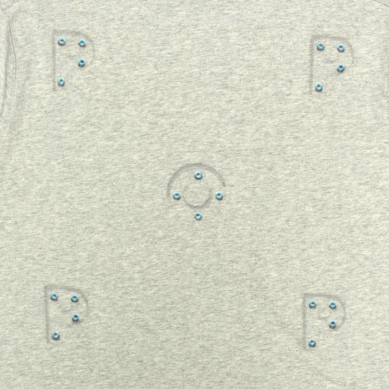 Pop Trading Company | Mees Letters Logo T-Shirt heather grey