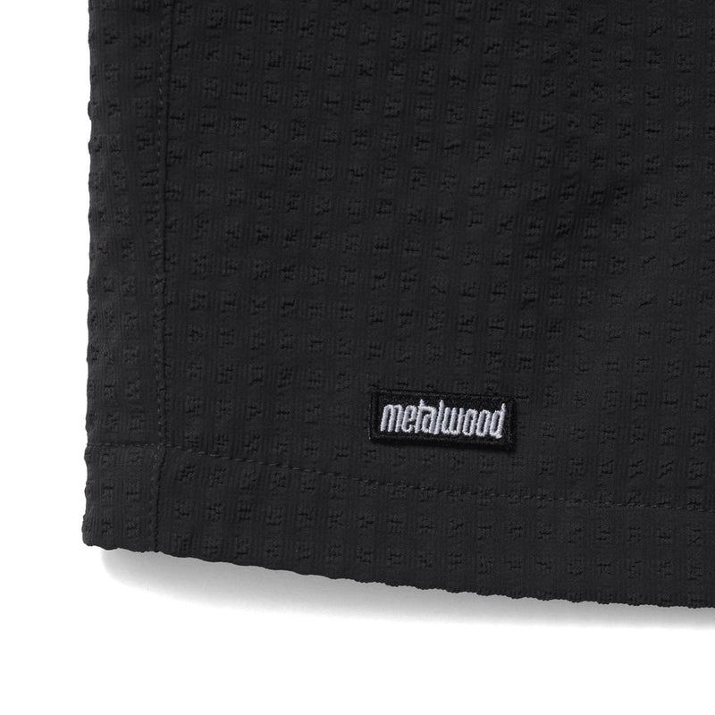 Metalwood Seersucker Spa Shorts - Black