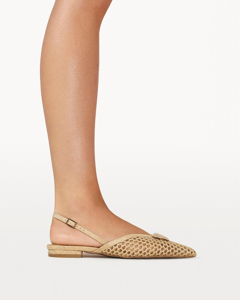 MIGUEL - NATURAL RAFFIA-Flats-Billini-Billini