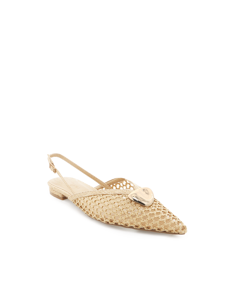MIGUEL - NATURAL RAFFIA-Flats-Billini-Billini