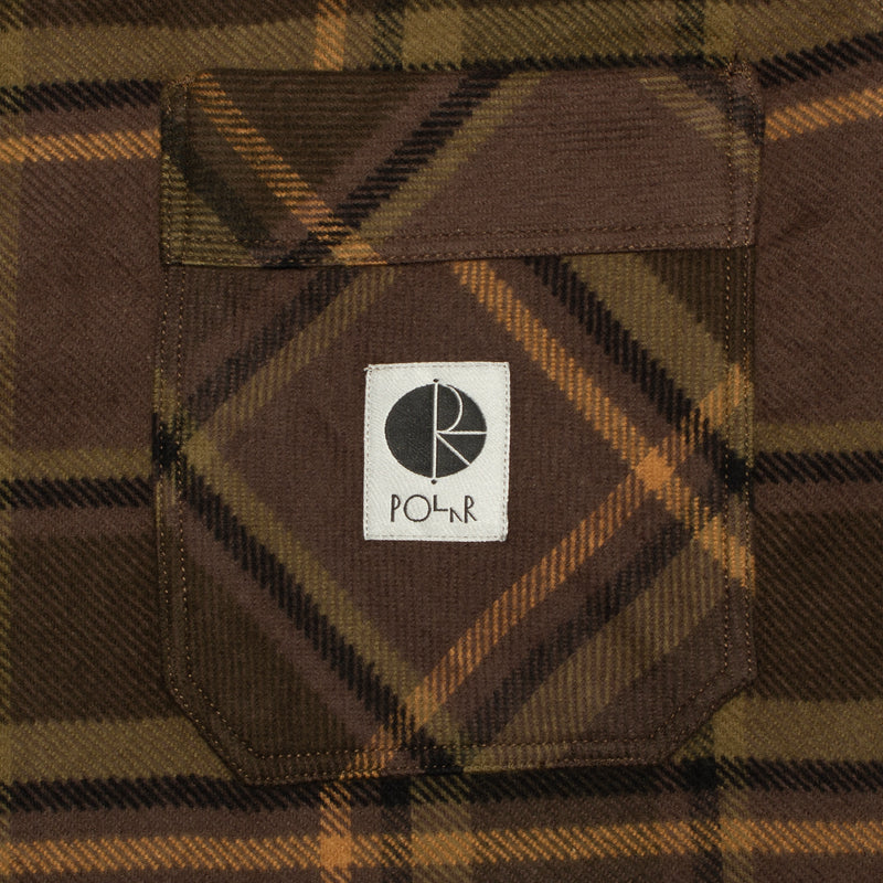Polar | Mike L/S Flannel Shirt Color : Brown / Mauve