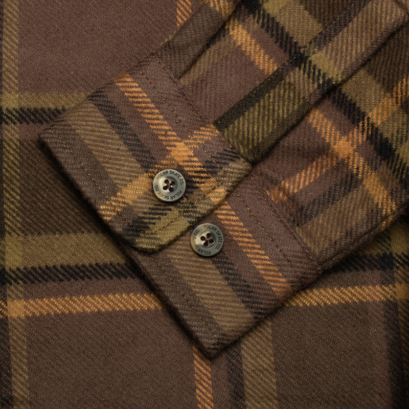 Polar | Mike L/S Flannel Shirt Color : Brown / Mauve