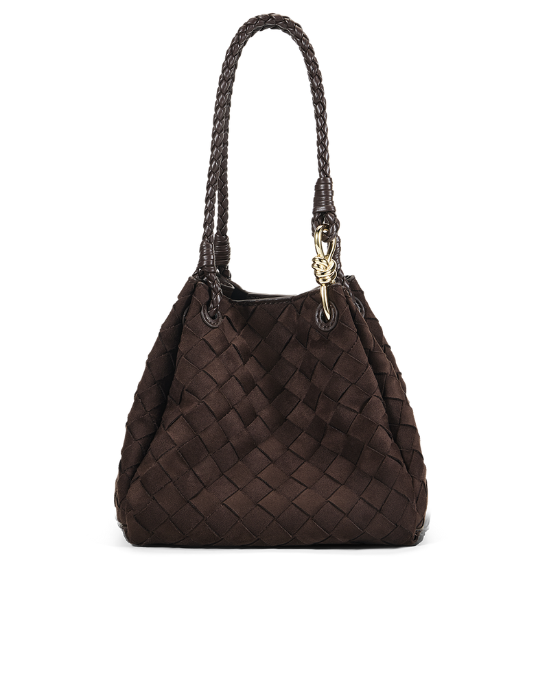 MINI LENI BAG - DARK CACAO SUEDE-Handbags-Billini-Billini