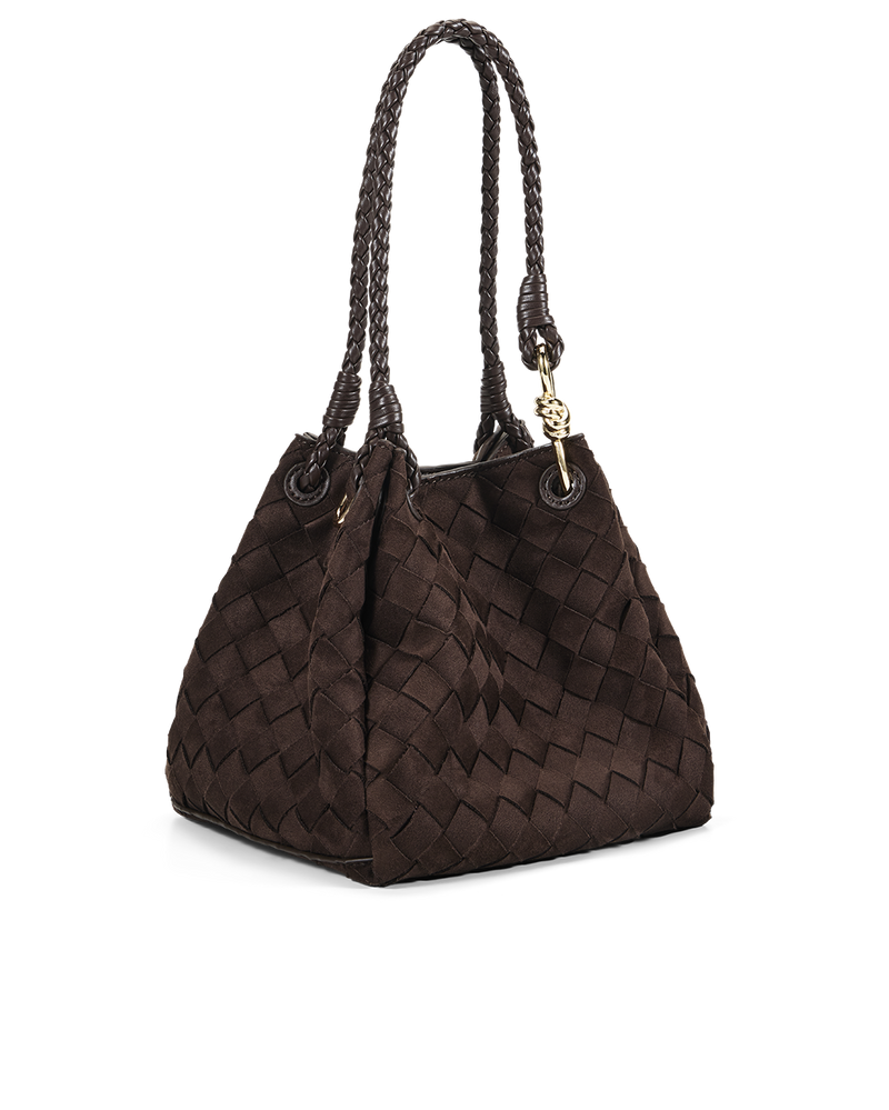 MINI LENI BAG - DARK CACAO SUEDE-Handbags-Billini-Billini
